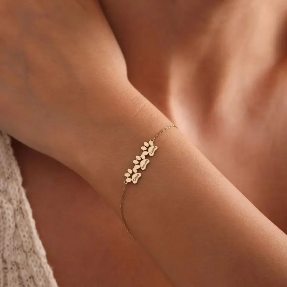 Pet™- Bracciale Personalizzato con Nome e Zampa