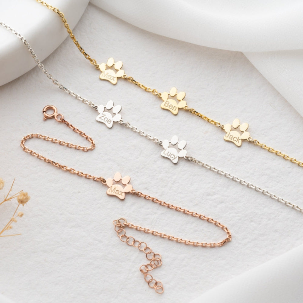 Pet™- Bracciale Personalizzato con Nome e Zampa