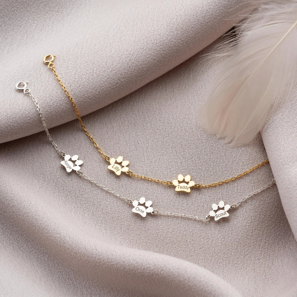 Pet™- Bracciale Personalizzato con Nome e Zampa